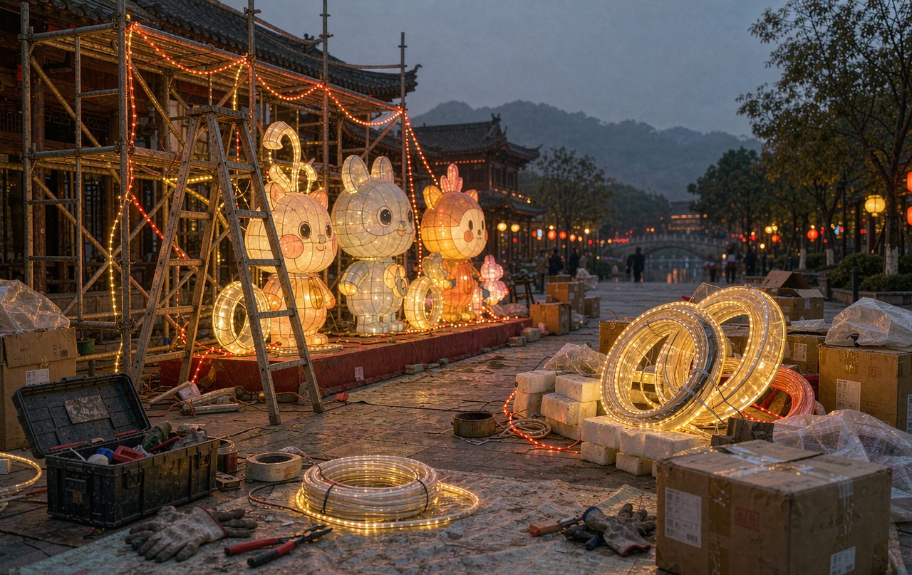 兰州美陈装置 · IP 联名灯光造型实景