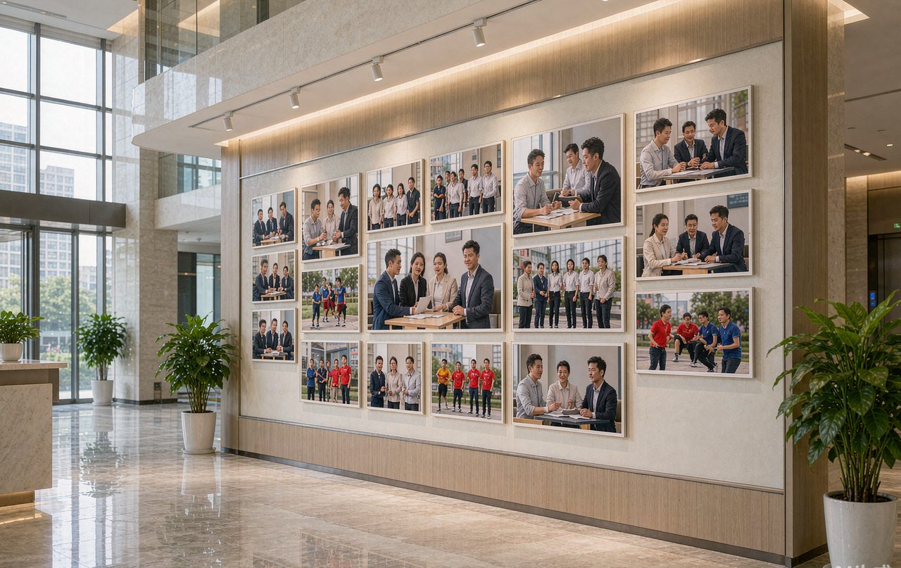 员工风采展示墙 完工实景