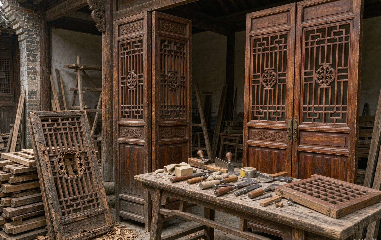 岳阳文旅项目 · 木作门窗修缮实景