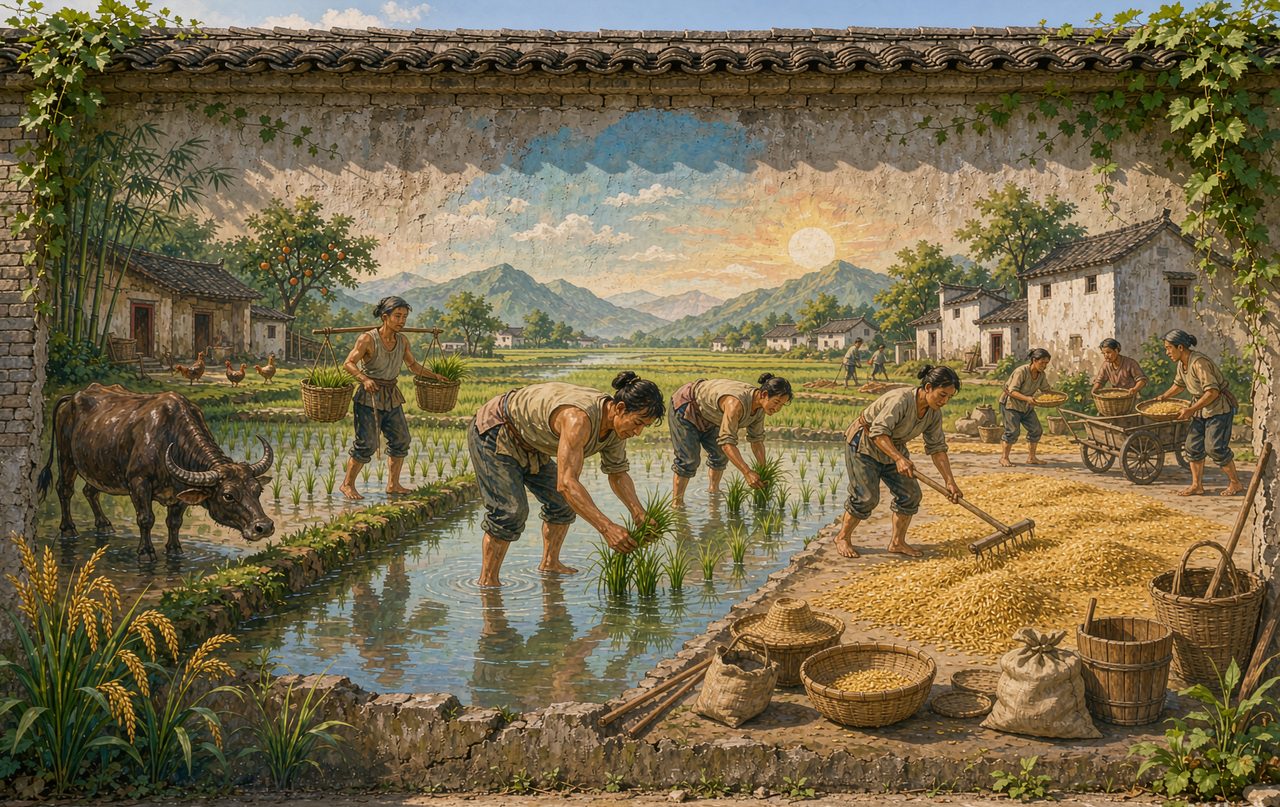 农耕文化墙绘 完工实景